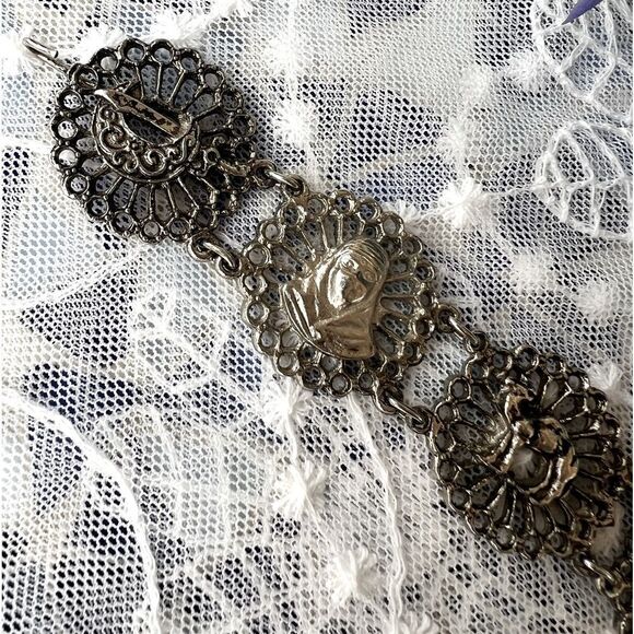 Vintage Souvenir Du Maroc Moroccan Hamsa Camel Link Bracelet - Picture 4 of 10